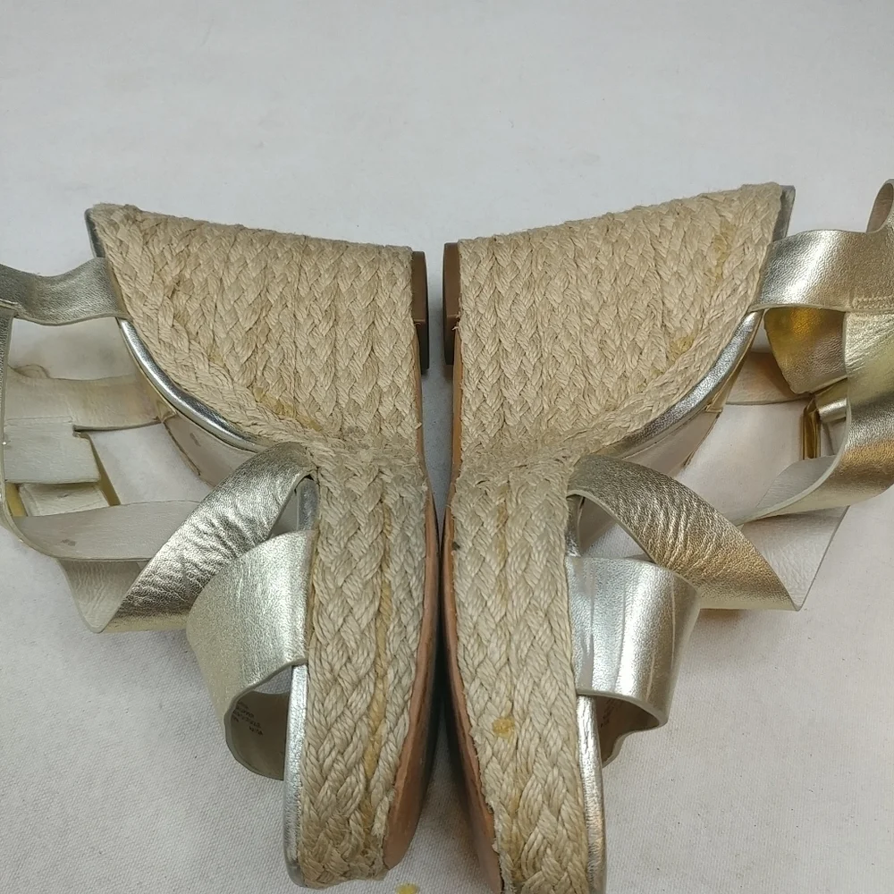 Michael Kors Womens Shoes Size 9.5 Gold Leather Es